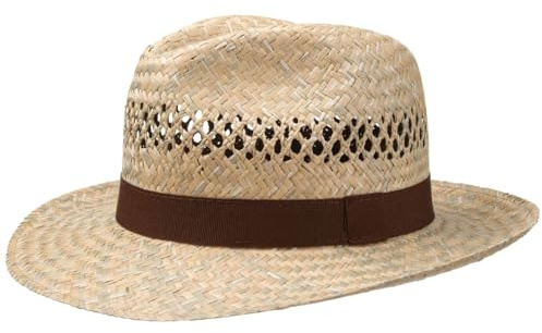 Hut Damenhut Herrenhut Frauen Männer Damen und Herren Unisex Strohhut Basthut Erntehut Sommerhut Sonnenhut Karibikhut Strandhut Urlaubshut Beige in der Grösse 59