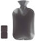 Fashy 35674.0 Wärmflasche 1er Pack ~ Thermoplast- Wärmeflasche Doppellamelle, geruchsneutral, recyclingfähig, robust und langlebig, fugenloser, schmaler Flaschenhals ~ 2,0 Liter, anthrazit