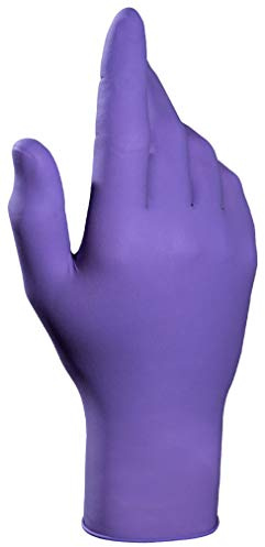 MAPA Professional TRILITES 994 – Triple Polymer Nitrile Disposable Gloves with Chemical Protection, Medical Gloves for Laboratories, Purple, Size 7 (Box of 100) Protective Gloves
