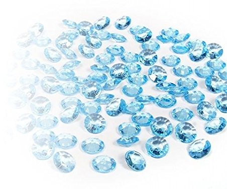 eventkauf 1000 Kristalle Diamanten Streuteile Dekosteine 12mm (Hellblau)