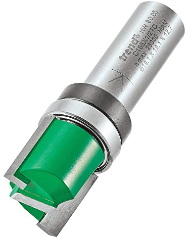 Trend CraftPro Fresa de perfilado guiada con rodamiento, 1/2, Ø19,1mm | Fresa de perfilado para router: cortes limpios en madera, guiada por rodamiento, vástago 1/2, Ø19,1 mm, carburo.
