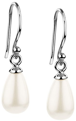 Nenalina Ohrstecker 925 Silber Damen Ohrringe Ohrhänger mit Muschel Perlen