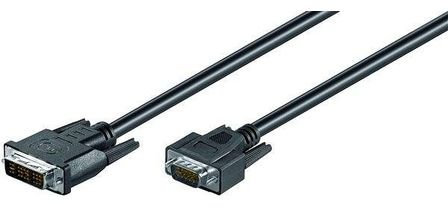 Goobay 50992 Câble DVI-I/VGA FullHD, Nickelé, 5m Longueur