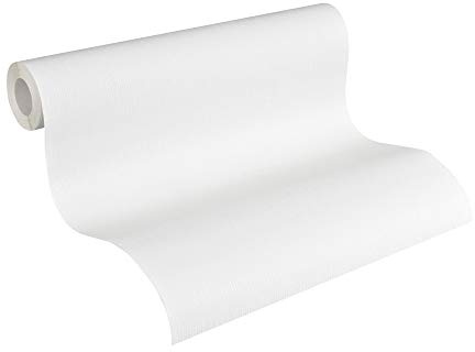 A.S. Création överdimensionerad fleecetapet Meisterfleece tapet 10,05 m x 0,53 m vit Made in Germany 563019 5630-19