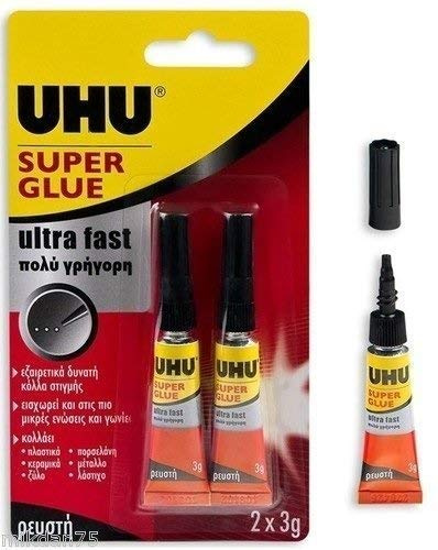 UHU Lot de 2 tubes de colle forte 3 g