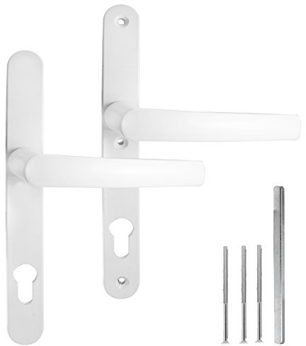 Türgriff/Türdrücker/Türklinke/Drückergarnitur DHS 92mm (Schildbreite 28mm) - Weiß