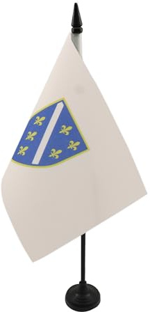 AZ FLAG Bordsflagga Bosnien och Hercegovina 1992-1998 21x14 cm Plastfot
