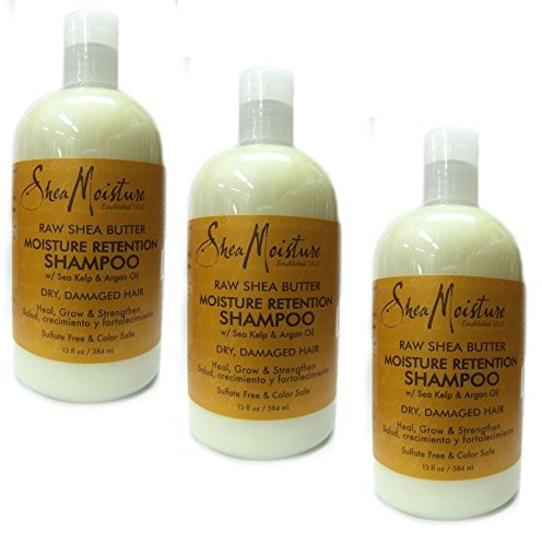3 x Shea Moisture Raw Shea Butter Moisture Retention Shampoo 384 ml (Total 1152 ml)