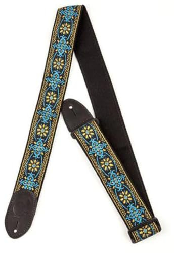 Gretsch 922-0060-104 Guitar Strap, Blue/Orange Black End
