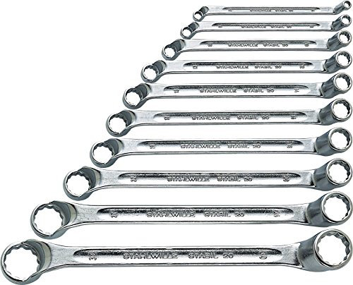 STAHLWILLE STABIL Nr. 20/10 l Doppel-Ringschlüssel Set 10-tlg. (6-32 mm) l tiefgekröpft l extrem belastbar l schraubenschonend l Made in Germany