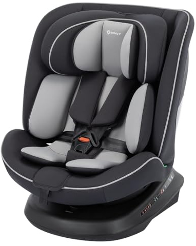 Safety 1st Cosmo 360 i-Safe, Autositz 360 Grad drehbar, 0–12 Jahre (40–150 cm), Auto Kindersitz, Baby Autositz, FlexiSpin-Drehung, 5 Liegepositionen, 11 Kopfstützenstufen, superleicht 5,6kg, Black