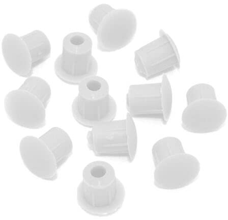 M5 (5mm) DRILL HOLE COVER CAPS - BLANKING FURNITURE KITCHEN CABINET SHELF (Off White, 10)