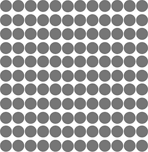 364 Klebepunkte 15 mm (1.5cm) Punkt selbstklebend glänzend Aufkleber grau