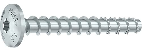 Heco 49856 verzinkt Multi-Monti Montageschienenanker, 7.5 x 50 mm, 100 Stück