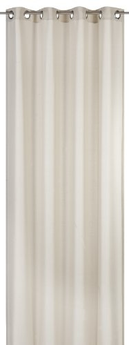 Elbersdrucke Gardine Ösenschal Lino 09 beige Blickdicht 255 x 140 cm Vorhang mit Ösen für Wohnzimmer Schlafzimmer Flur