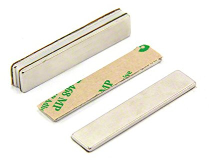 Klebstoff N42 Neodym Magnet Für Kunst, Handwerk, Modellherstellung - 50mm x 10mm x 2mm Dick - 5,5kg Zug - Süd - Pack von 4