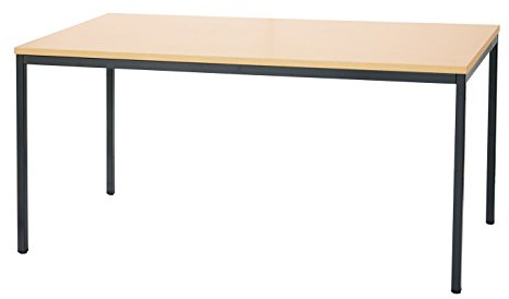 Lüllmann Schreibtisch Ahorn Dekor 200x100cm | Besprechungstisch, Büromöbel, Verkaufstisch, Vielzwecktisch, 331142