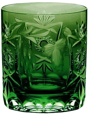 Nachtmann Whisky Glas, 250 ml, dunkelgrün, Traube, 35897, Whisky Tumbler aus Bleikristall, spülmaschinenfest, Made in Germany, Smaragdrün | Whiskybecher, Smaragdgrün