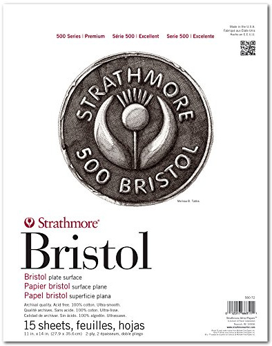 Strathmore 500 Series Bristol, Papier, Teller, 2-lagig, 11x14, 15