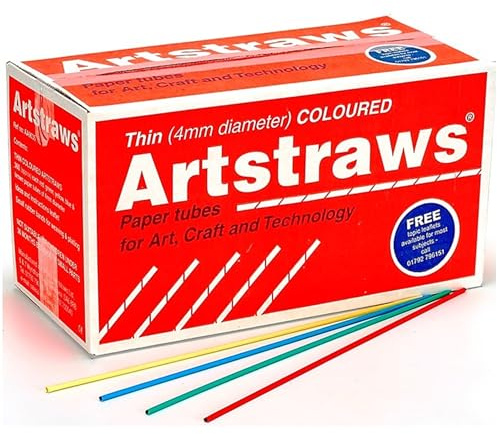 creation Station Artstraws Artstraws School Pack Thin, Pack of 1800, Assorted Colours