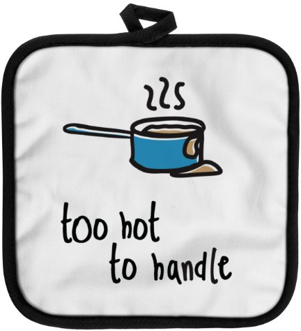Premier Housewares Doodle Topflappen, zu heiß zum Anfvassen, 100% Baumwolle