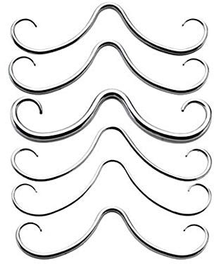 BodyJewelryOnline Erwachsenen-316L chirurgischer Stahl Septum Schnurrbart Nase Ring Heinemann (12G - 2MM)