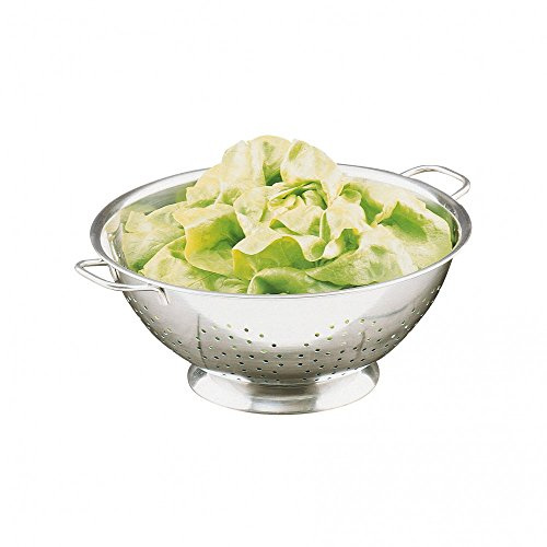 axentia Passoire en Argent, Salade Tamis en Acier Inoxydable Solide, Passoire à Pâtes à Ranger, Plat à Fruits Ø 28 cm