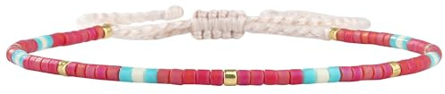 KELITCH Boho-Farbe Kristall Shell Perlen Freundschaft Armbänder Handgemachte Strand Armband Armreifen Schmuck Für Frauen