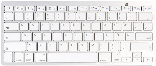 GeneralKeys Externe Tastatur kompatibel mit iPhone: Ultraschlanke Tastatur mit Bluetooth für kompatibel mit iPhone, iPad & Co. (Reise, Mac, BT)