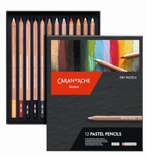 Caran d´Ache PASTEL PENCIL sortiment med 12 färger