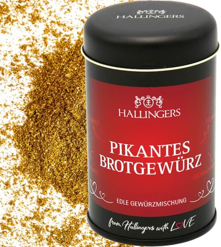 Hallingers Genuss Manufaktur Gewürzmischung Geschenk - Koch-Gewürze in edler Geschenk-Dose Pikantes Brotge... für in oder auf das Brot, Geschenkidee für Frauen Männer