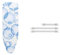 Brabantia Perfect Flow Ironing Board Cover with Fasteners, Size C, Wide - Bubbles