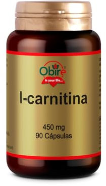 Obire | L-Carnitina 450 mg | 90 Cápsulas | Suplemento Premium para Energía y Rendimiento Físico | Deportistas y Fitness