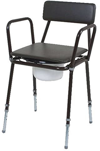 NRS Healthcare Dovedale Adjustable Height Commode with Detachable Arms