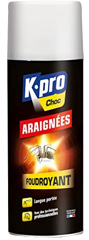 K.PRO Choc - Spray Aérosol Foudroyant Araignees, neutre