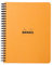 RHODIA 19342C - Cahier à Spirale (Reliure Intégrale) Notebook Noir ou Orange - A5+ 16 x 21 cm - Petits Carreaux - 160 p Détachables - Papier Blanc 80 g/m² - Couverture Souple et résistante
