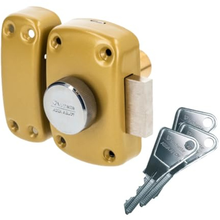 Vachette CYCLOP Türriegel für Knauf/Zylinder – Öffnung mit Knauf innen, Schlüssel außen – Zylinder Ø 23 mm, Länge 30 mm, 5 Stifte – 67600C/SC – Anti-Dietrich – 3 Schlüssel