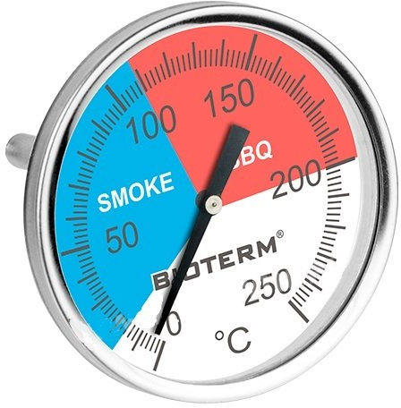 Browin 101200 Thermometer for BBQ and Smoker Ovens, 0Degree C + 250Degree C, Stainless Steel Standard