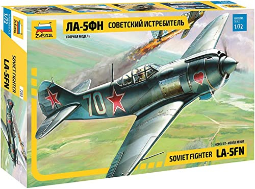Zvezda Z7203 500787203 - 1:72 Lavotchkin LA-5 FN Sov.Figh WA - Plastikbausatz - Modellbausatz - Zusammenbauen - Bausatz - für Einsteiger - detailliert, unlackiert