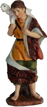 Unbekannt Krippenfiguren Hirte mit Schaf auf Schulter, für 15cm Figuren