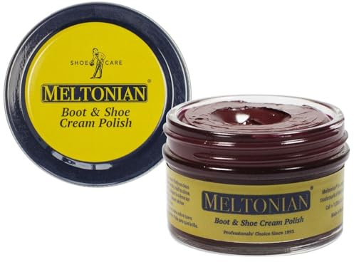 Meltonian Shoe Cream Leather Boot Polish 35 Colors 1.55 Oz Jar (#012 Red Mahogany)
