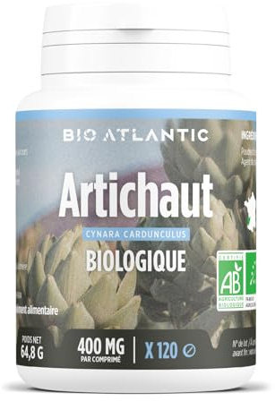 Artichaut Bio - Cynara cardunculus var. scolymus - 400 mg - Origine FRANCE - 120 Comprimés