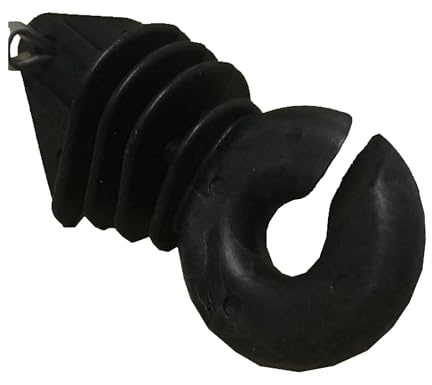 Isolator Ringisolator Splintisolator für Winkeleisenpfähle schwarz (25er Pack)