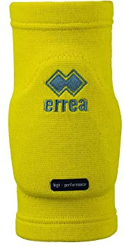 Errea Ginocchiere, adatte per Pallavolo, Ginnastica Allenamento e competizione per Uomo XL Giallo neon