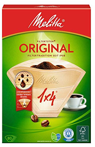Melitta Filtertüten Naturbraun 1X4 / 80