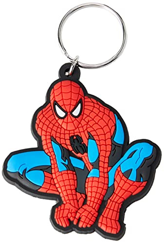 Marvel RK38201C Comics 'Spiderman Crouch' Rubber Keychain, Multicoloured, 40 x 40 cm