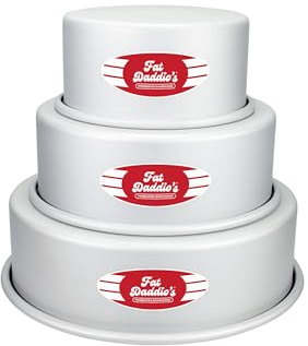 Fat Daddio's Anodized Aluminum 3-Tiered Round Cake Pan Set