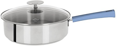 Cristel-Sartén Mutine Fija Tapa de Excalibur, Acero Inoxidable, Lila, 24 cm