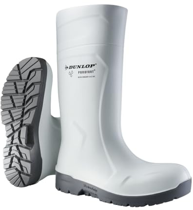 Dunlop CB6101400 CB61131 Purofort Gummistövlar Skaftstövel S4, 40, vit