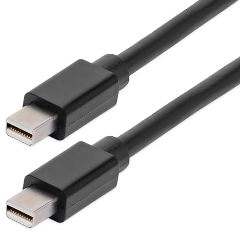 StarTech Câble Mini DisplayPort 2m, 4K x 2K, mDP 1.2, Noir (MDISPLPORT6) | Cordon mDP vers mDP M/M, Compatible Thunderbolt 2, MacBook, Surface Pro